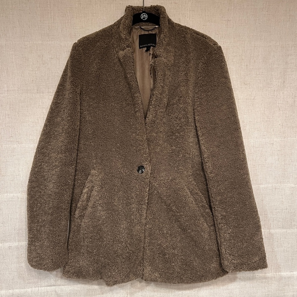 Banana Republic Teddy Coat Small Brown